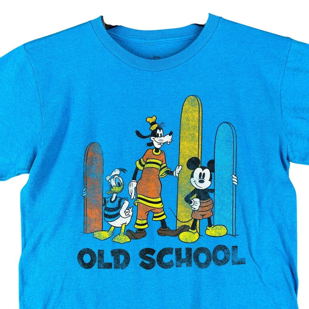Mickey Mouse Shirt Womens L Disney Retro Swim Surfboard Surfing‎ Donald Goofy